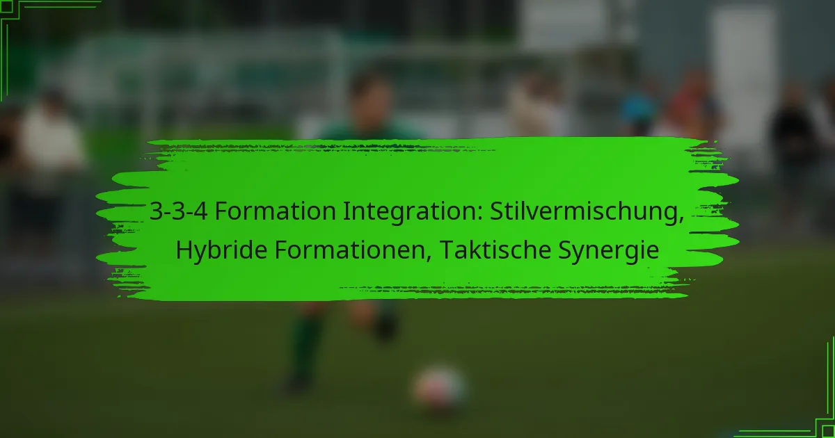 3-3-4 Formation Integration: Stilvermischung, Hybride Formationen, Taktische Synergie