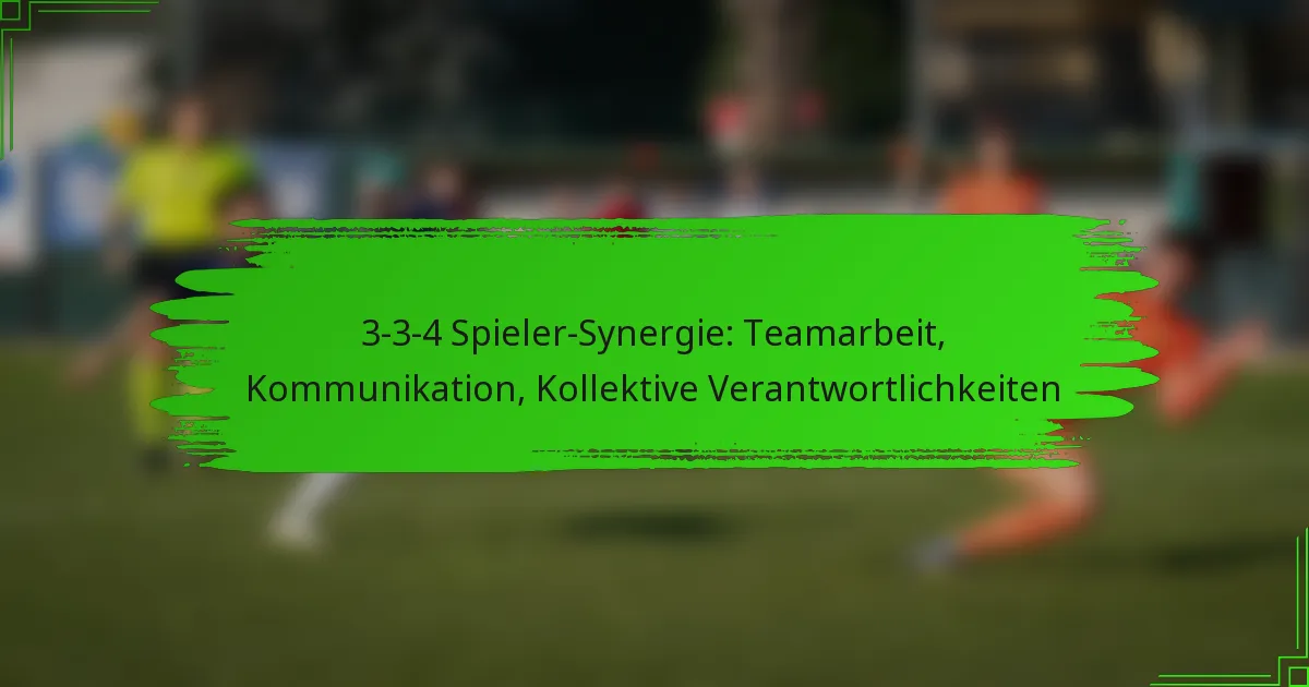 3-3-4 Spieler-Synergie: Teamarbeit, Kommunikation, Kollektive Verantwortlichkeiten