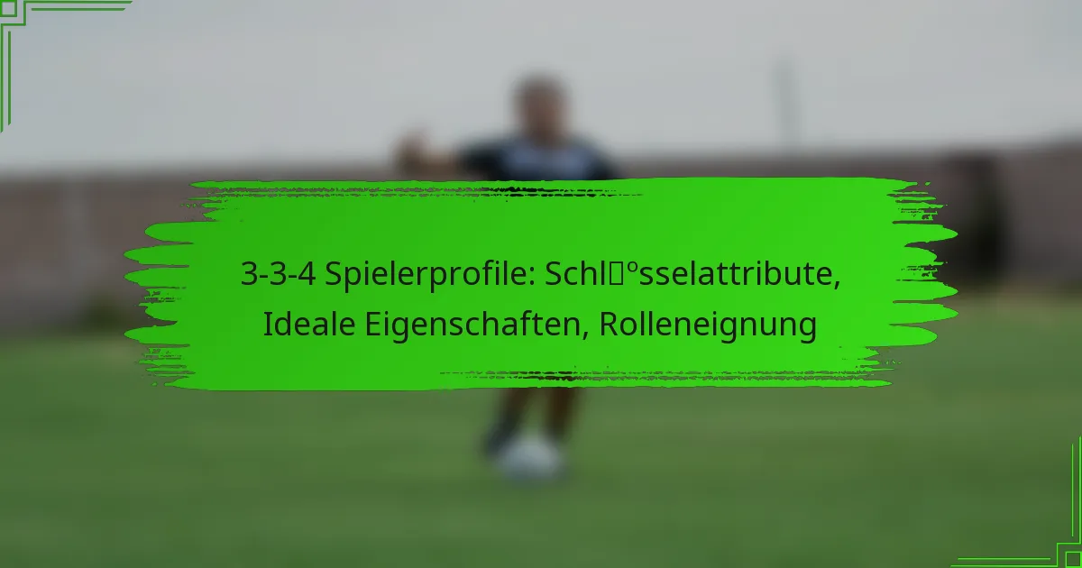 3-3-4 Spielerprofile: Schlüsselattribute, Ideale Eigenschaften, Rolleneignung