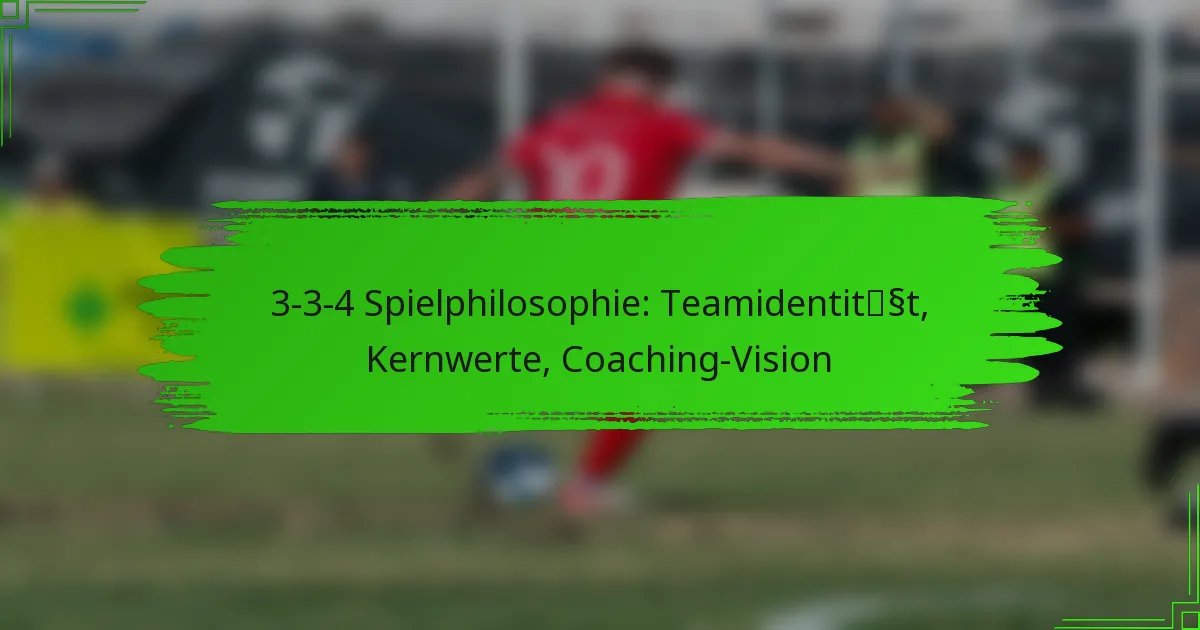 3-3-4 Spielphilosophie: Teamidentität, Kernwerte, Coaching-Vision